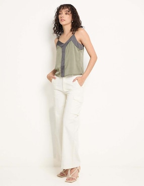 Top Contempo escote medio tirante ajustable