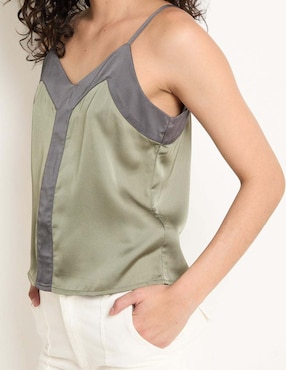 Top Contempo escote medio tirante ajustable