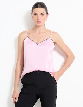 Top Contempo escote V tirante ajustable