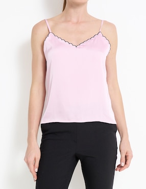 Top Contempo escote V tirante ajustable