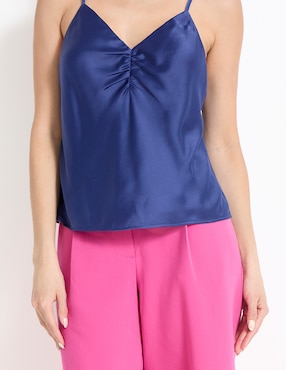 Top Contempo escote V tirante ajustable