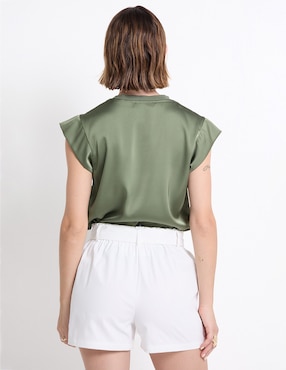 Blusa manga corta para mujer