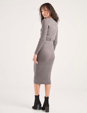 Falda midi Contempo con pretina