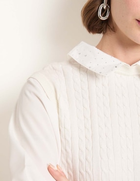 Suéter Contempo cuello redondo para mujer