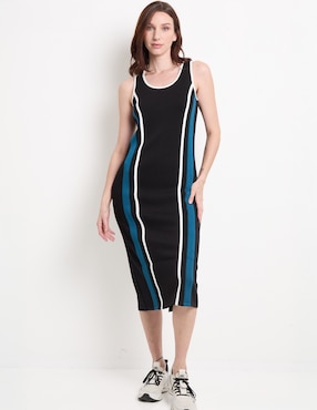 Vestido midi casual Contempo para mujer