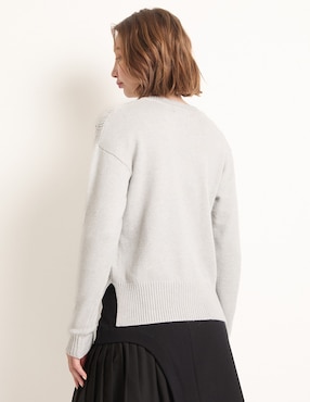 Suéter Contempo cuello V para mujer