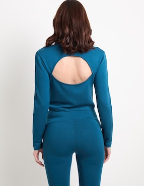Top Contempo cuello simulado escote espalda abierta