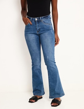 Jeans flare Contempo para mujer