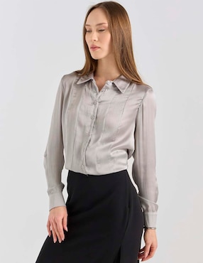 Blusa Contempo manga larga para mujer