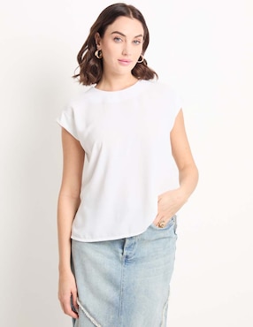 Blusa manga corta para mujer