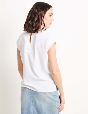 Blusa manga corta para mujer