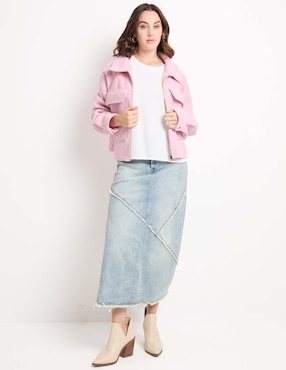 Blusa manga corta para mujer