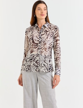 Blusa Contempo manga larga para mujer