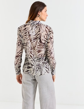 Blusa Contempo manga larga para mujer
