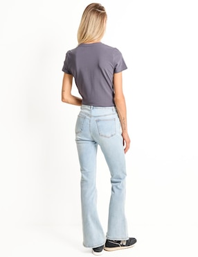 Jeans relaxed boot Contempo para mujer