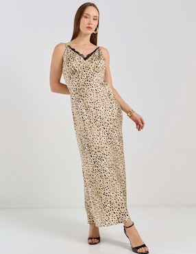 Vestido largo casual Contempo para mujer
