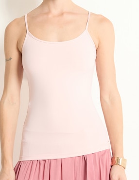 Top Contempo cuello con escote tirante delgado