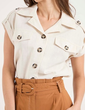 Blusa Contempo manga corta para mujer