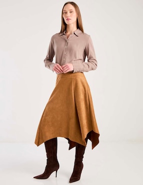 Camisa Contempo manga larga para mujer