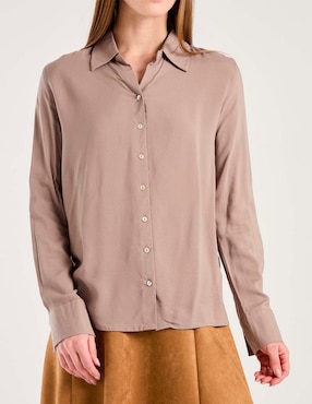 Camisa Contempo manga larga para mujer