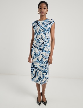 Vestido midi formal Contempo para mujer