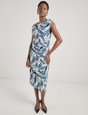 Vestido midi formal Contempo para mujer