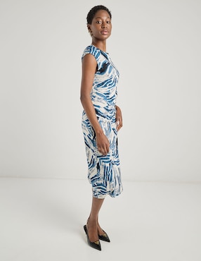 Vestido midi formal Contempo para mujer