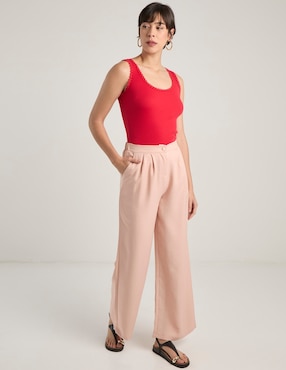 Pantalón relaxed Contempo palazzo para mujer