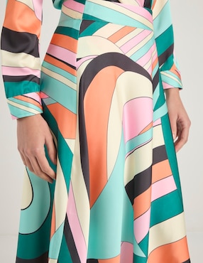 Falda midi Contempo a la cintura