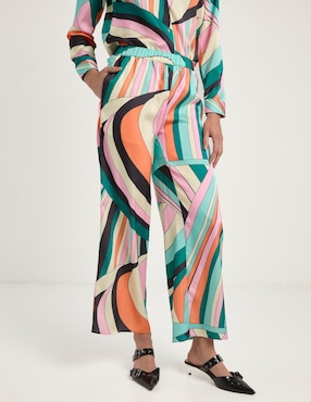 Pantalón relaxed Contempo palazzo para mujer