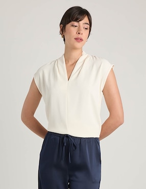 Pantalón relaxed Contempo palazzo para mujer