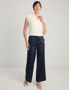 Pantalón relaxed Contempo palazzo para mujer