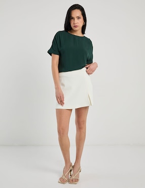 Falda short Contempo a la cintura