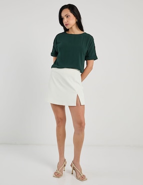 Falda short Contempo a la cintura