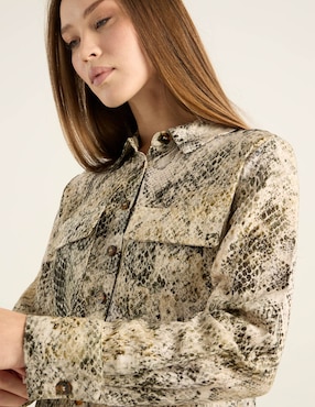 Blusa camisera Contempo manga larga para mujer