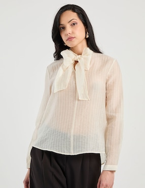 Blusa Contempo manga larga para mujer