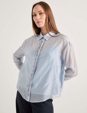 Blusa Contempo manga larga para mujer
