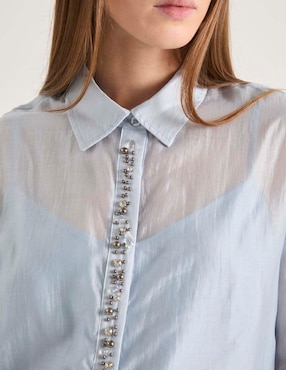 Blusa Contempo manga larga para mujer