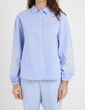 Blusa manga larga para mujer