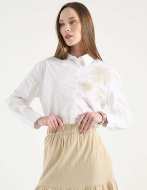 Blusa Contempo manga larga para mujer