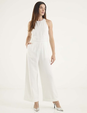 Jumpsuit Contempo de algodón casual liso para mujer