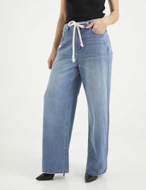 Jeans wide leg Contempo para mujer