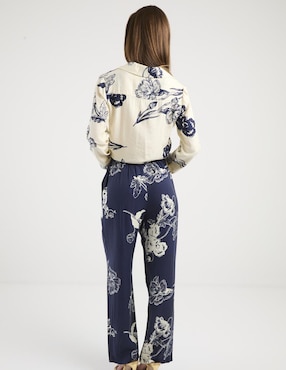 Pantalón pijamero regular para mujer