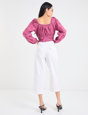Pantalón capri Contempo straight para mujer