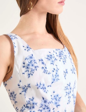 Vestido midi casual Contempo para mujer