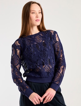Suéter Contempo cuello redondo para mujer