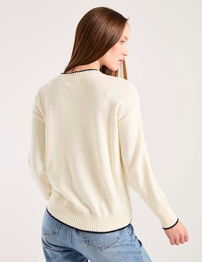 Suéter Contempo cuello V para mujer
