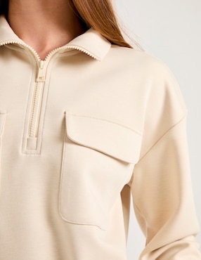 Sudadera con bolsillos Contempo para mujer