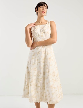Vestido midi casual Contempo para mujer