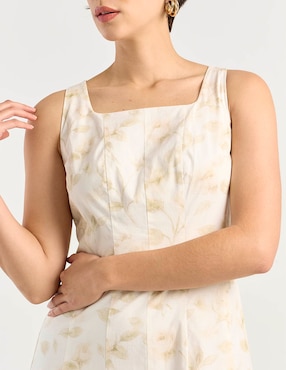 Vestido midi casual Contempo para mujer